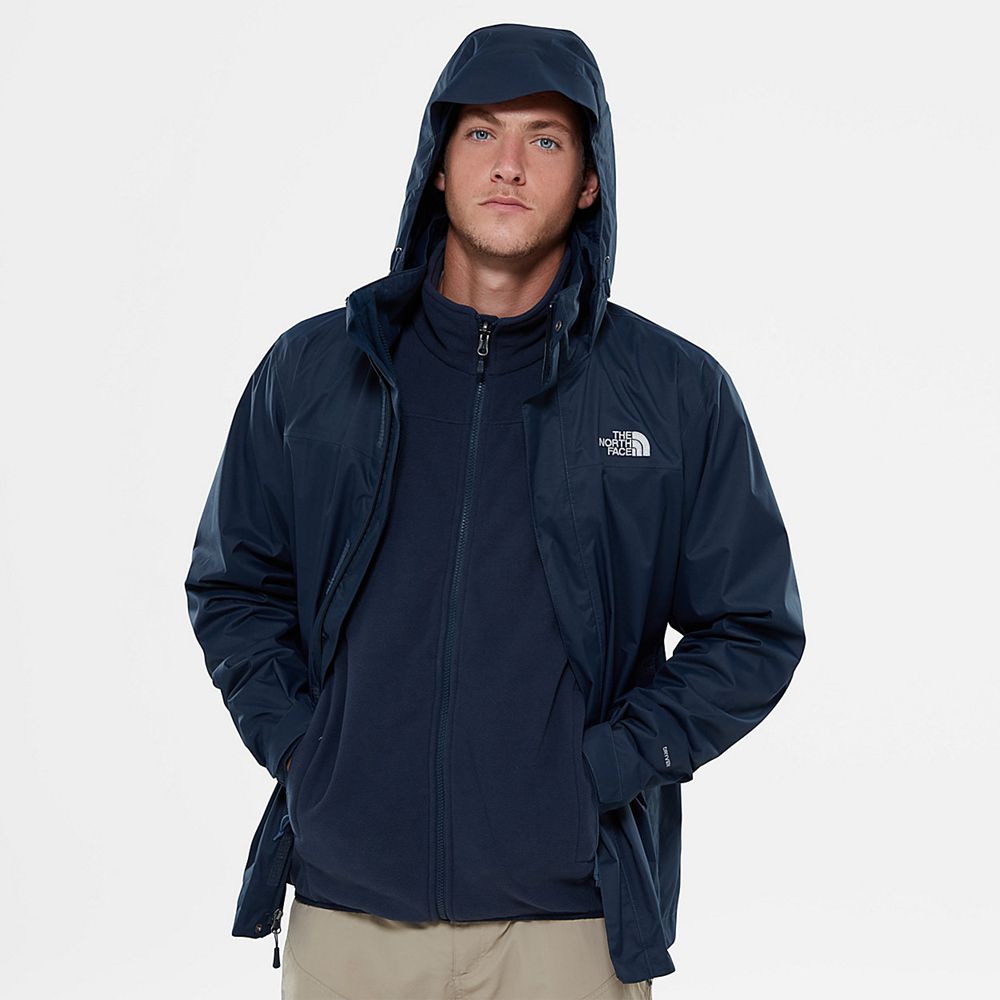 The North Face Waterproof Jackets Mens Australia - The North Face Evolve Ii Triclimate® Navy Hiking